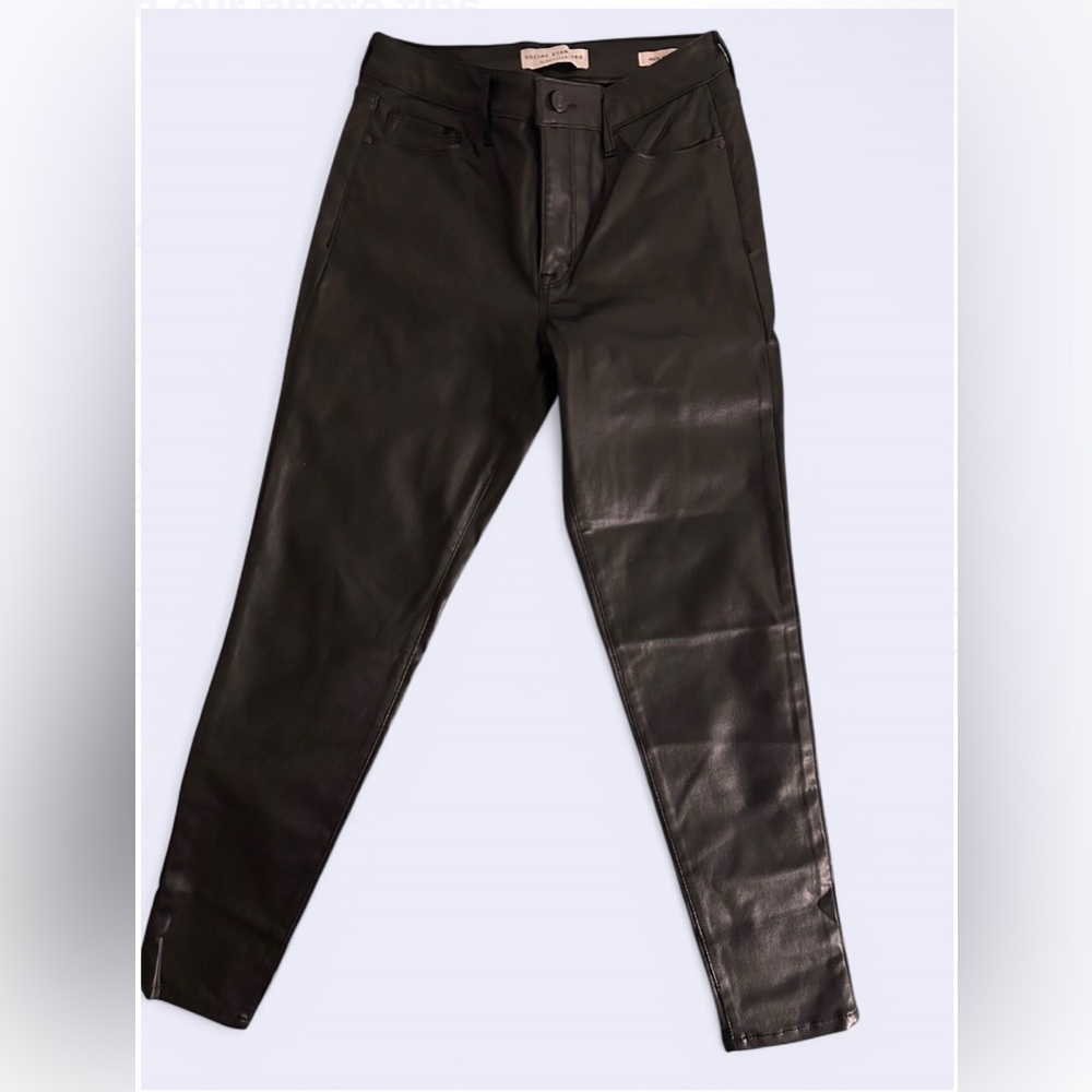 Social Standard Black Faux Leather Pants